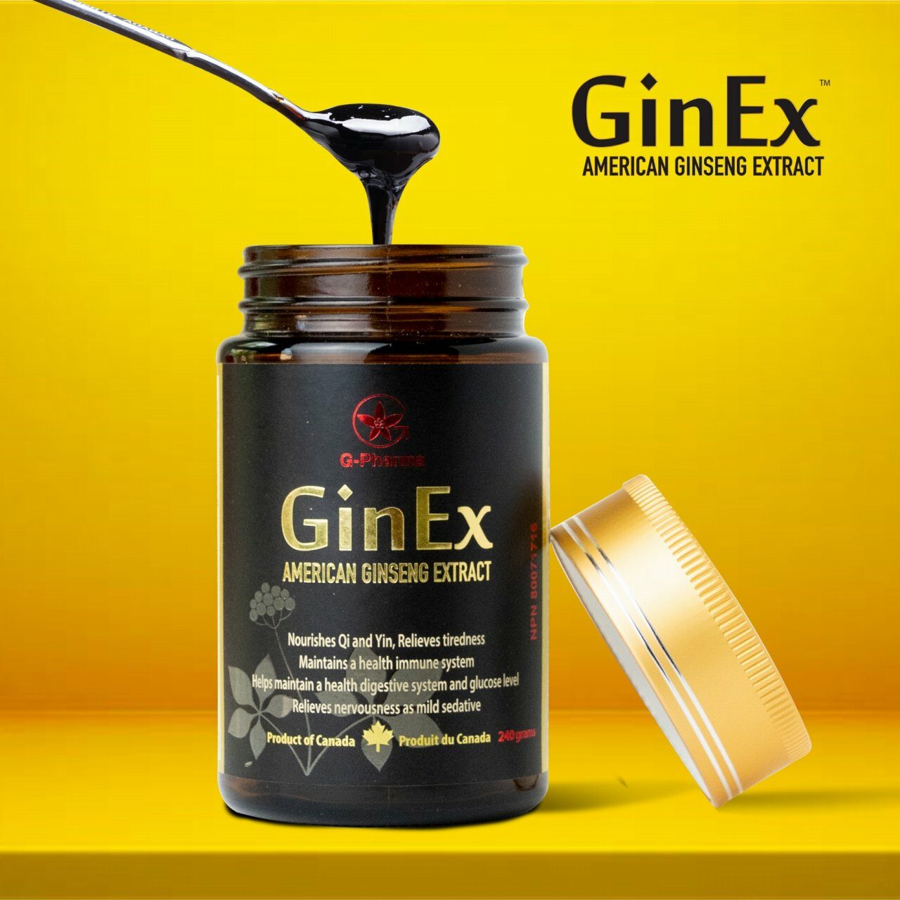 GinEx®西洋参黑膏滋®（240克装） - 图片 5