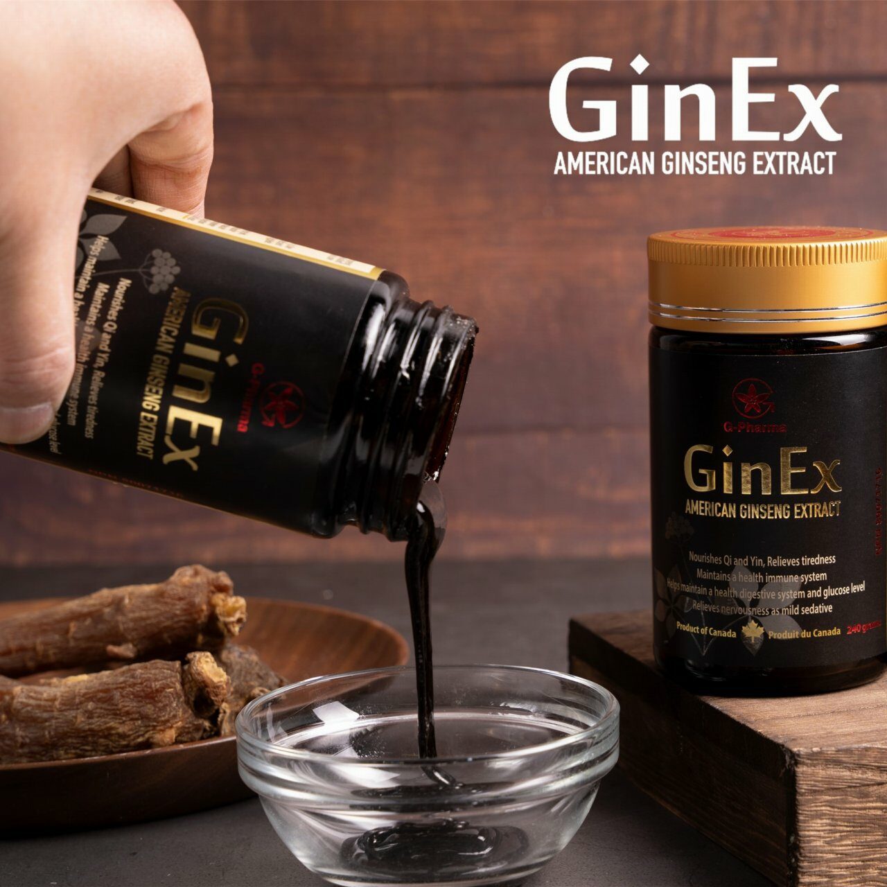 GinEx®西洋参黑膏滋®（240克装） - 图片 2